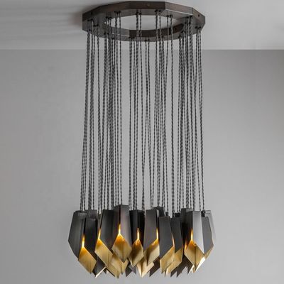Il candeliere del pendente di E14 E12 accende 54*3W bronzeo di rame D70*H32