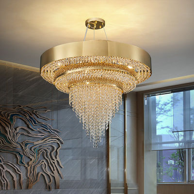 Sorgente luminosa placcata oro di titanio di Crystal Chandeliers Electroplating E14 del centro commerciale