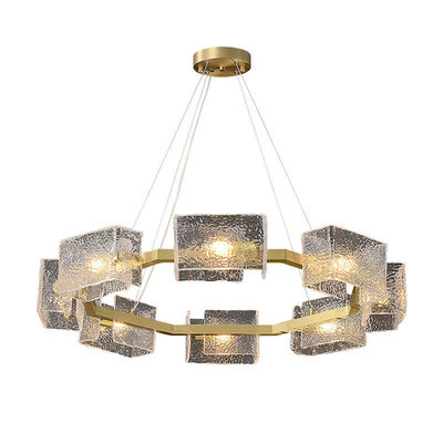 Le lampade decorative moderne contemporanee d'ottone H65 innaffiano la luce di vetro dell'ondulazione tricolore