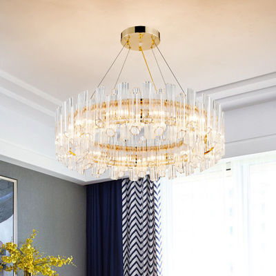Il pendente di lusso placcante dell'oro accende 3000k a 6500K Crystal Round Light