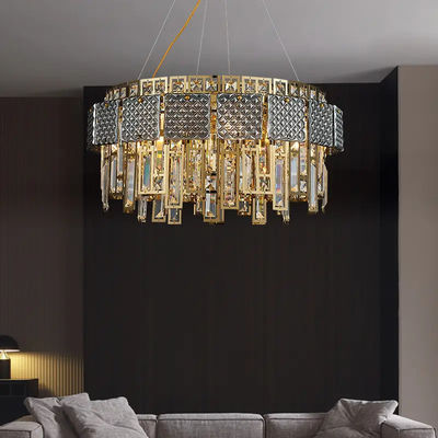 Anti-corrosione vetro affumicato lampadario di cristallo moderno AC110V-240V