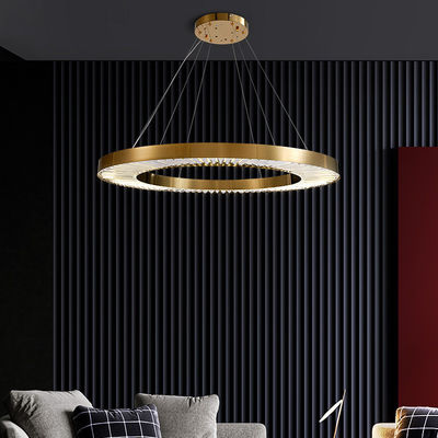 Anello d'ottone spazzolato LED Ring Chandelier moderno 110V di Dimmable tre a 240V