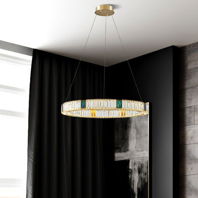 OEM moderno del LED d'abbagliamento Crystal Ring Chandelier Double Ring per il salone