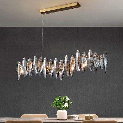 Diamond Cut Crystal Chandelier Lights moderno placcante 80*25cm 90*18cm