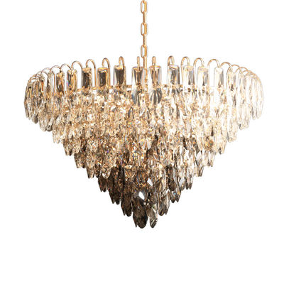 Luminosità fumosa della luce E14 di Diamond Shaped Crystal Chandelier Ceiling alta