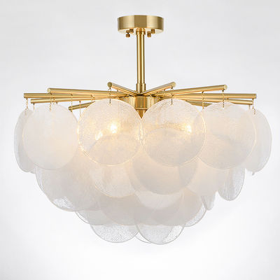 Lampade di pendente di vetro di vetro glassate del candeliere del disco di bianco E27 60w per il ODM della cucina