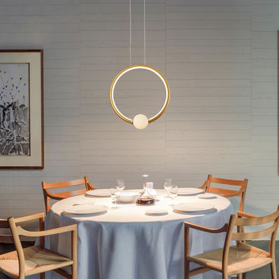 Luci moderne semplici leggere 19W 25w del cerchio del pendente di Ring Chandelier LED dell'isola di cucina