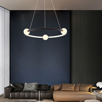 Nordic Simple Gold Paint Scrub Ring Candelabro Modern Pendant Light ODM AC110V