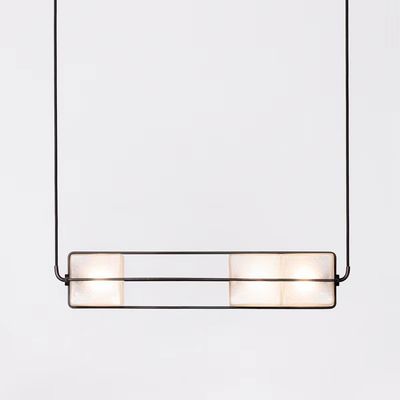Lampade a LED da soffitto di sabbia di cristallo bianca 24W 48W 72W Bar Cafe Custom Pendant Light