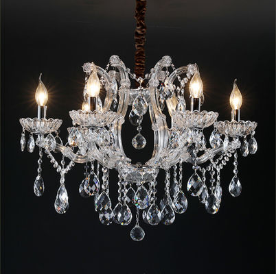 LED E14 Crystal Candle Chandelier 5 ad alta trasmissione leggera 10m2