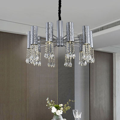 Acciaio inossidabile Chrome Crystal Ceiling Lights Adjustable moderno 110V - 240V