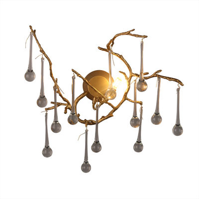 Controllo del pulsante in ottone Lampada da parete moderna candelabro Luci da parete