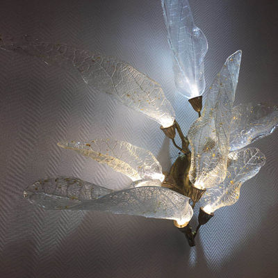 Lampada da parete LED di stile Leaf trasparente 110 - 240V