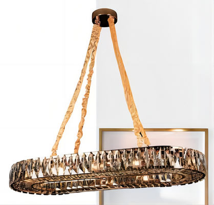 Risparmio su ordinazione di Smokey Gray Modern Crystal Chandelier Energy