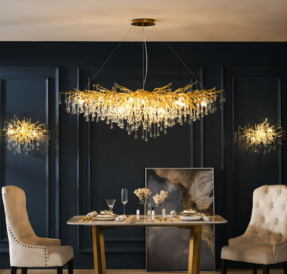 Luce moderna del pendente di G9 95lm/W Crystal Chandelier Glass Water Drop
