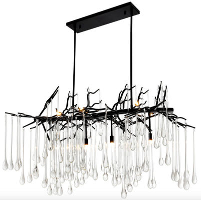AC110 - candeliere moderno di 240V 50/60Hz Crystal Chandelier Clear Glass Drop