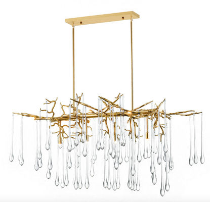 80 candeliere moderno di goccia di Istruzione Autodidattica Crystal Chandelier Square Clear Glass
