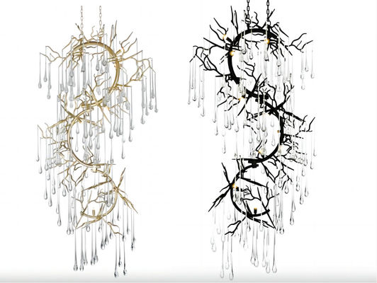 K9 Chiaro vetro goccia candelabri extra grandi candelabri di cristallo moderno G9 * 12
