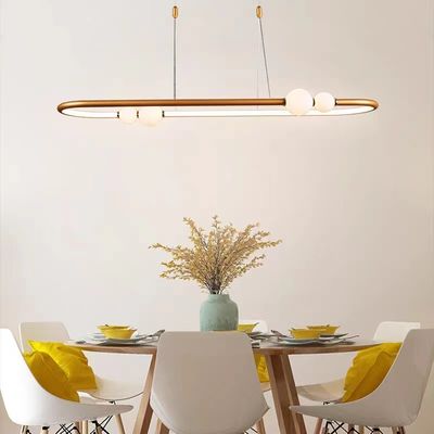 Nordic Simple Gold Paint Scrub Ring Candelabro Modern Pendant Light ODM AC110V