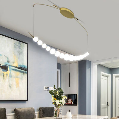 Verniciatura in alluminio a LED Perla d'oro lampadario da pranzo 30W