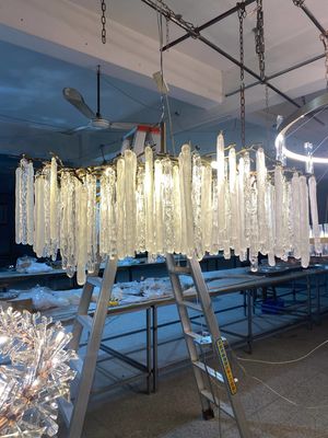 Nordic Creative Blocco di ghiaccio lampadario di lusso lampadari di cristallo