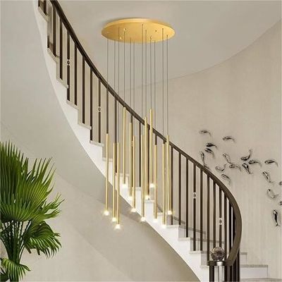 Commerciale Moderno LED Long Hanging candelabro Finiture oro o nero