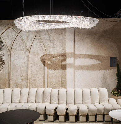 Luce di cristallo ovale per soggiorno e sala da pranzo
