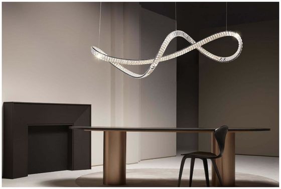 Italian Light Luxury Minimalist Cristallo lampadario Sala espositiva Design Modellazione artistica Ingegneria lampadario