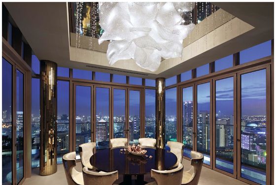 Customized Luxury K9 Crystal Bead Large Crystal Chandelier Illuminazione Ville di lusso, Club di fascia alta