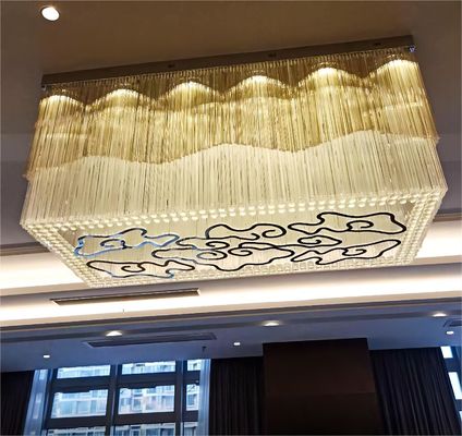 LED stile cinese Xiangyun Design Custom Cristallo soffitti alti candelabri