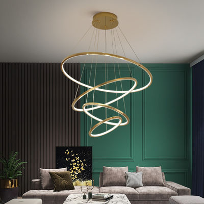 LED a tre colori con sfumatura Anello moderno soffitti alti candelabri Servizio personalizzato