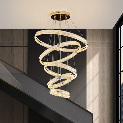 Lampada romantica acrilica anello moderno lampadario personalizzato morbido e non lucente