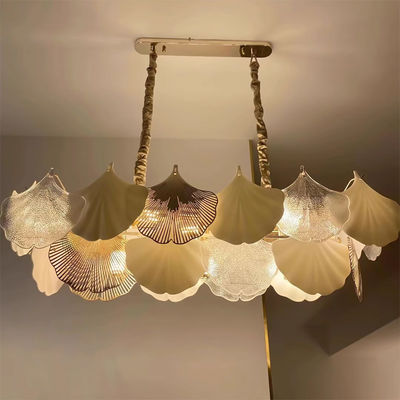 Candelabro di cristallo di foglia di ginkgo per spazi commerciali o per ristoranti