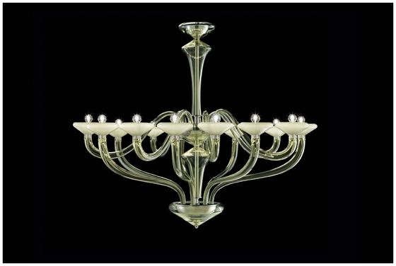 3000-6000K candelabri personalizzati con sfumature di vetro trasparenti Disponibili in varie dimensioni