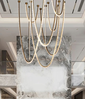 Illuminazione di lusso Lobby di lusso lampadario di cristallo Spazi commerciali Pscale