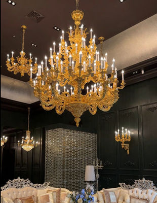 Alberghi di lusso candelabri extra grandi oro per soffitti alti