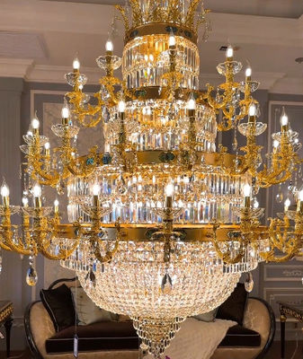 Candela in stile europeo candelabri di cristallo extra grandi per soffitti alti