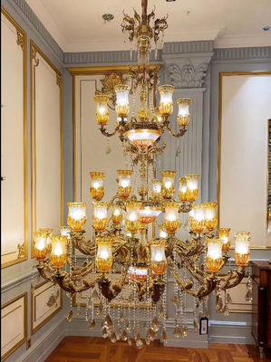 Modello europeo candelabro di cristallo rotondo di grandi dimensioni candelabri di cristallo extra grandi