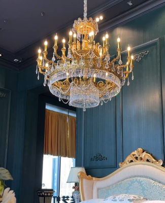 Giudici europei Luxury Crystal Candle Chandelier Illuminazione abbagliante