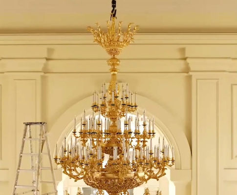 Candelabri in stile europeo Candelabri extra grandi di cristallo per soffitti alti