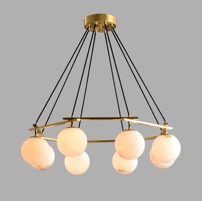 Modern Round Alabaster Pendant Light Studio Soggiorno Sala da pranzo Sala da pranzo Art Hanging Decorazione di tendenza lampadario