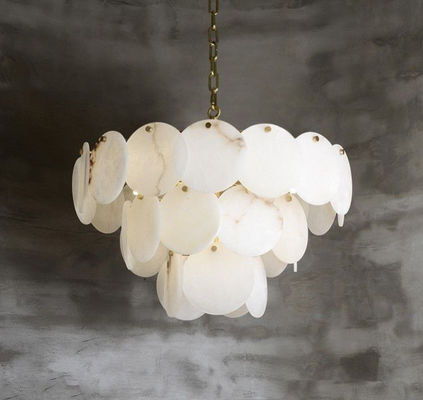 Illuminazioni moderne ristorante di lusso bar interno lampadario di marmo grande per il soggiorno lampadario di alabastro semplice D60CM