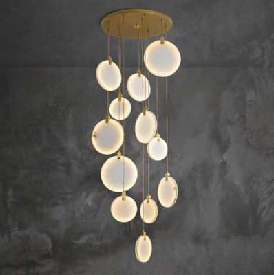 Disegno d'arte moderna spagnola Scala Hotel Villa Decorazione Gipsone soffitto luce Illuminazione