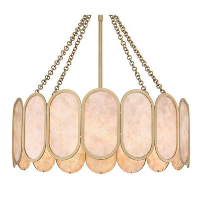 Modern Luxury Alabaster L1P Chandelier Pendente di ottone Pendente di luce Sala da pranzo Cucina Isola Hotel Bar AC Prezzo di fabbrica