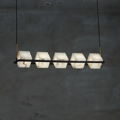 Alabastro Copper Chandelier Modern Luxury Living Room Dining Room Lamp Simple Creative Designer Lampada da studio per la sala da tè