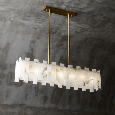 Sala da pranzo moderna illuminazione del ciondolo moderno luci a led venere alabastro lineare lampadario