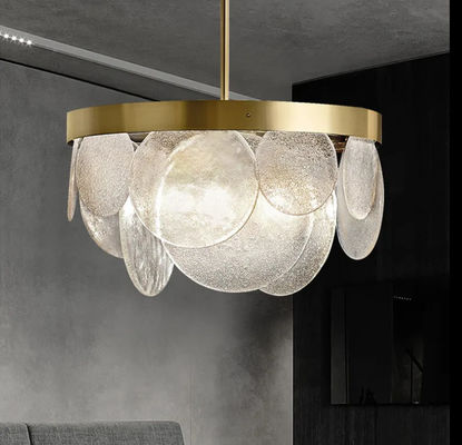 Ingrosso Lampada per ciondolo a LED per interni moderni Minimalista rotondo Lampada per ciondolo a LED per ristoranti Decorazione Lampade a goccia Nordiche Luce di vetro di lusso