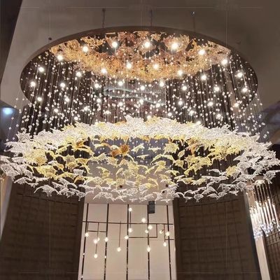 Decorazione d'interni professionale Lampada a cristallo stringa Moderno lusso Decorazione di matrimonio Luce del soffitto