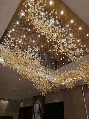 Moderno lusso vetro oro K9 cristallo lampadario interno soggiorno lampadari appesi lampadari per camera da letto hotel