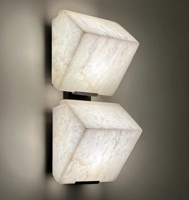 Alabastro Lampada da parete a LED Postmoderno Decorazione creativa per la casa Copper Marmo Lampada da parete Per camera da letto